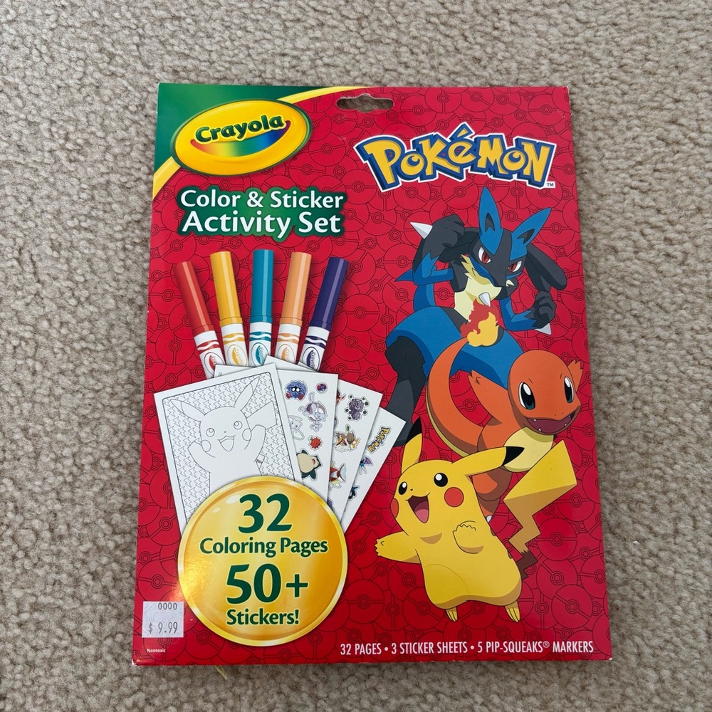 Crayola Pokémon Color & Sticker Activity Set NWT